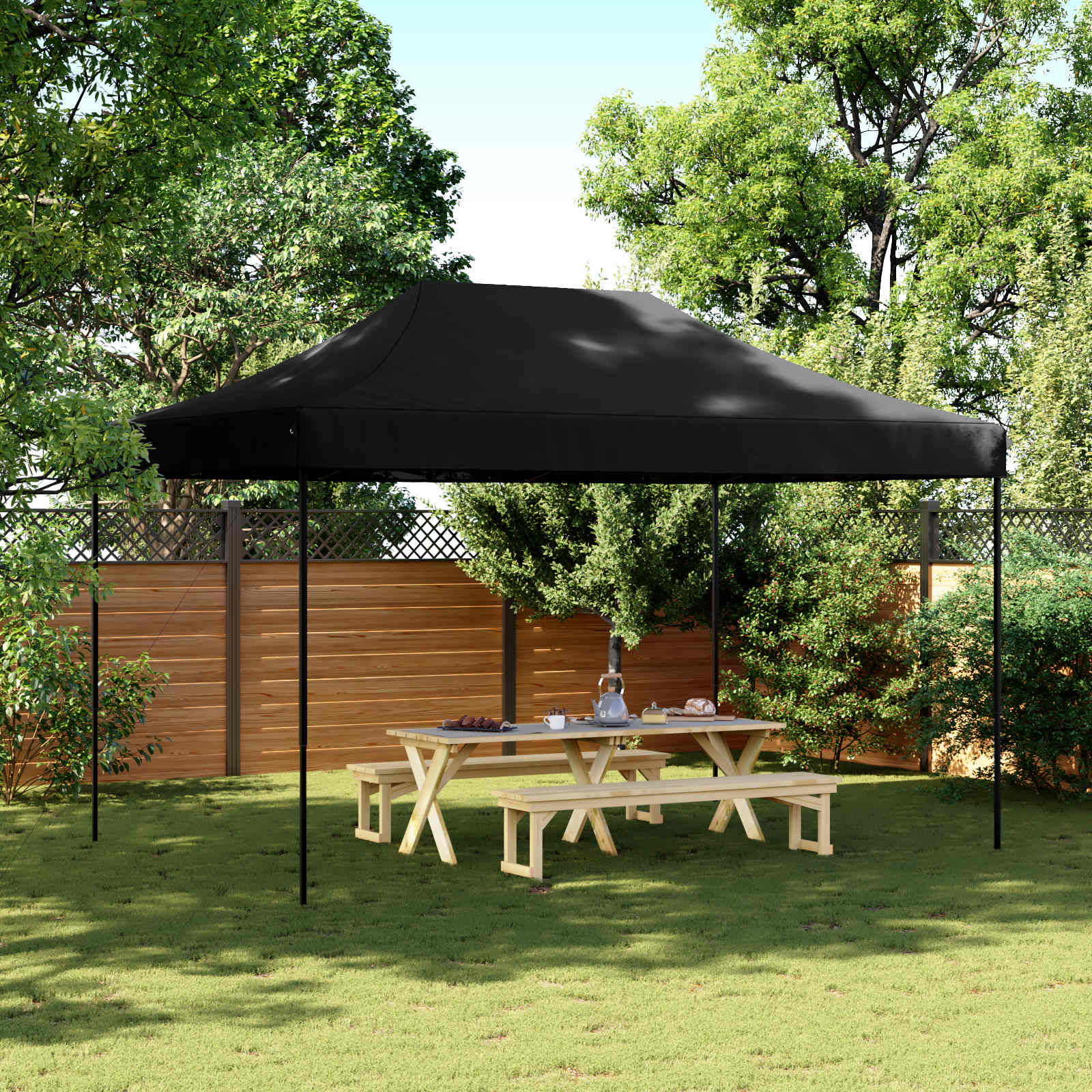 Partytält Svart 292 X 440 X 315 Cm Oxford Tyg