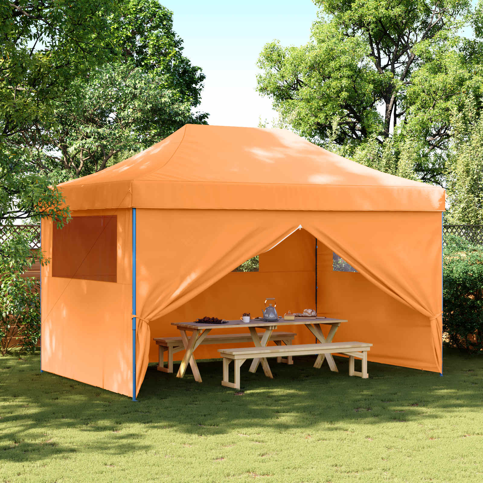 Partytält Orange 292 X 440 X 315 Cm Oxford Tyg