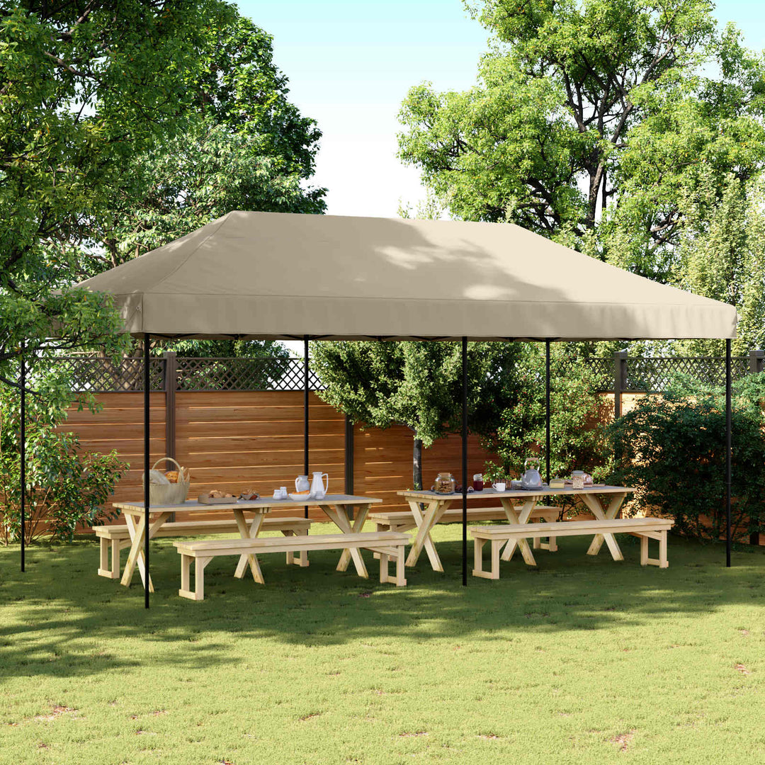 Partytält Taupe 292 X 580 X 315 Cm Oxford Tyg