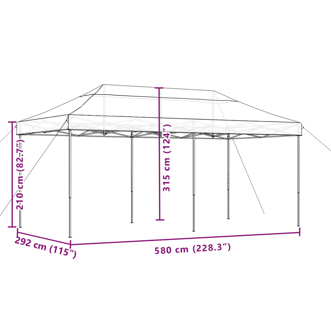 Partytält Terracotta 292 X 580 X 315 Cm Oxford Tyg