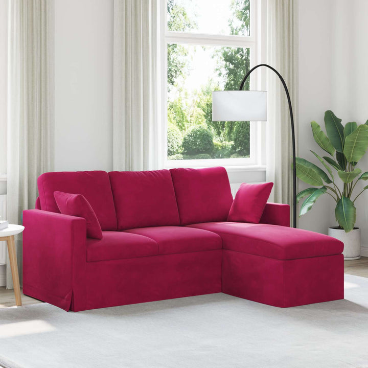 Soffa 228 X 134 X 80 Cm Sammet