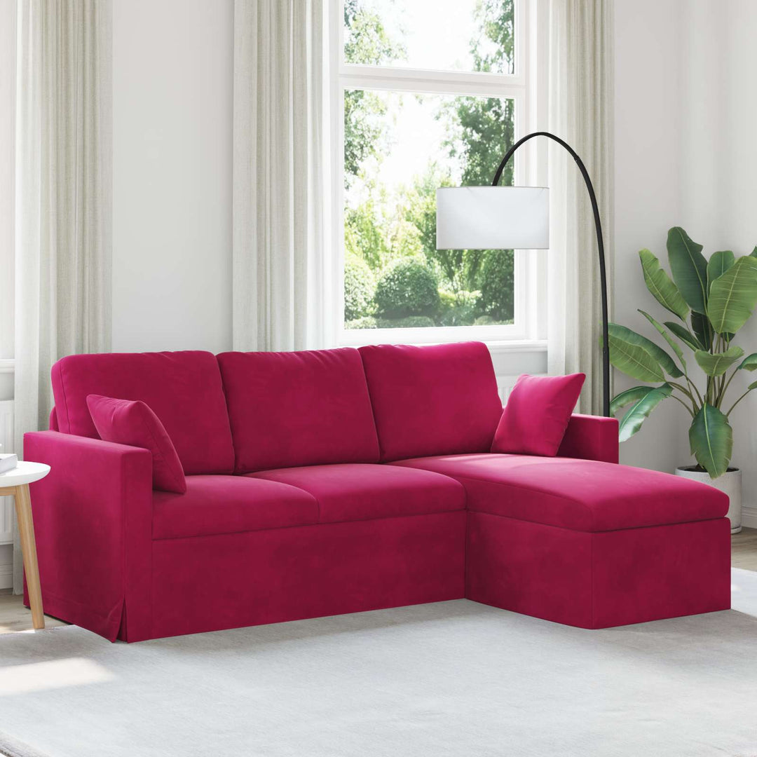 Soffa 228 X 134 X 80 Cm Sammet