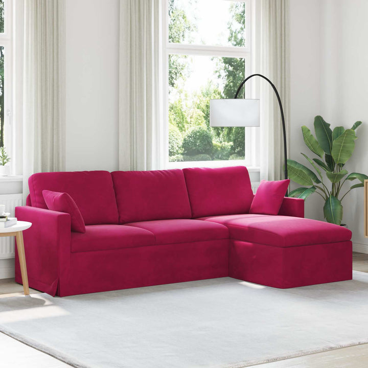 Soffa 228 X 134 X 80 Cm Sammet