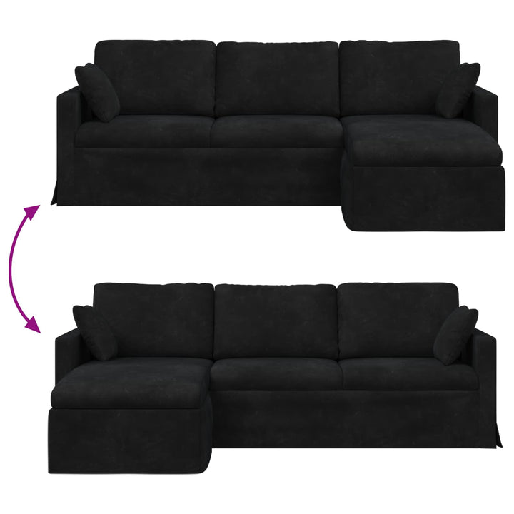 Soffa 228 X 134 X 80 Cm Sammet