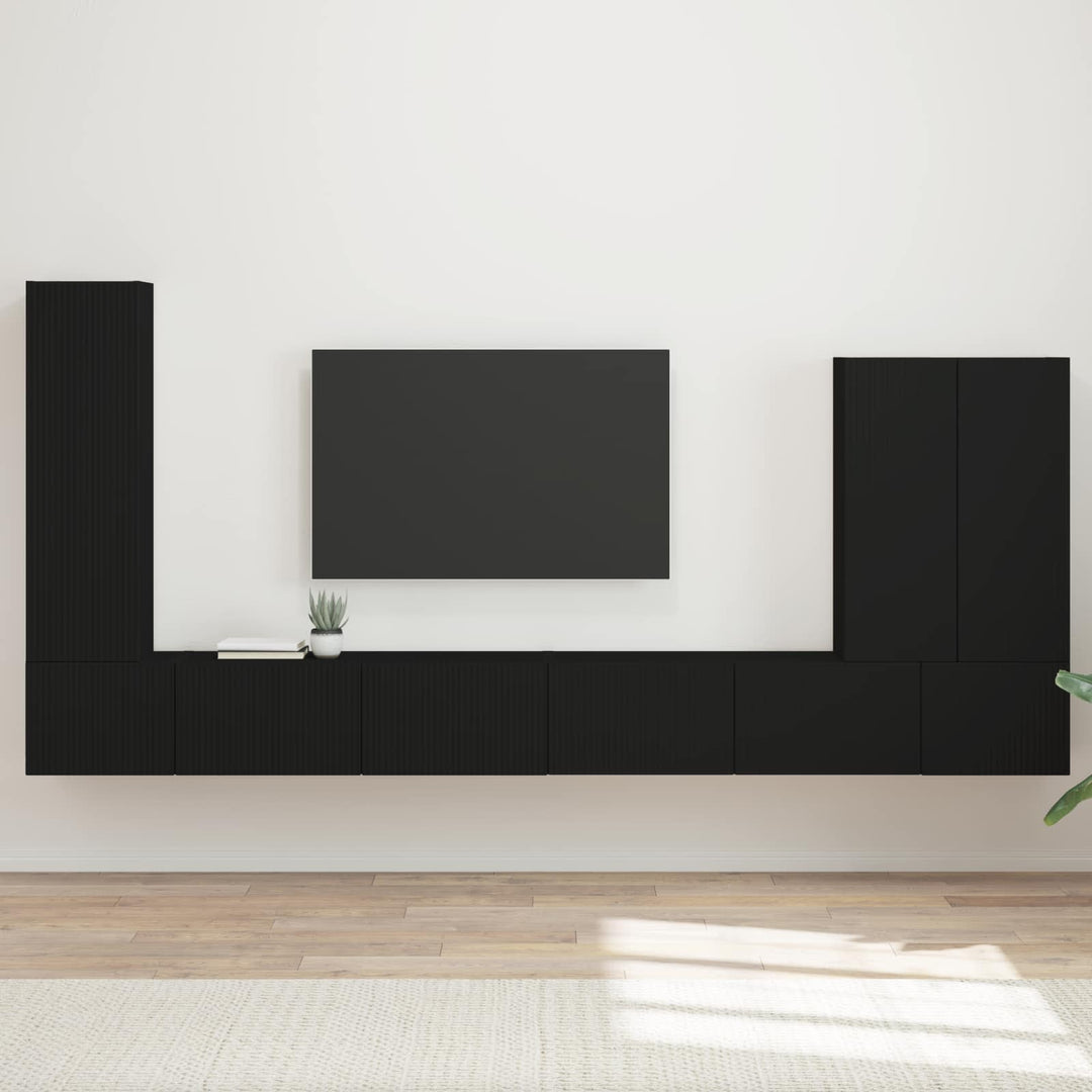Tv Väggskåp Set 6 St