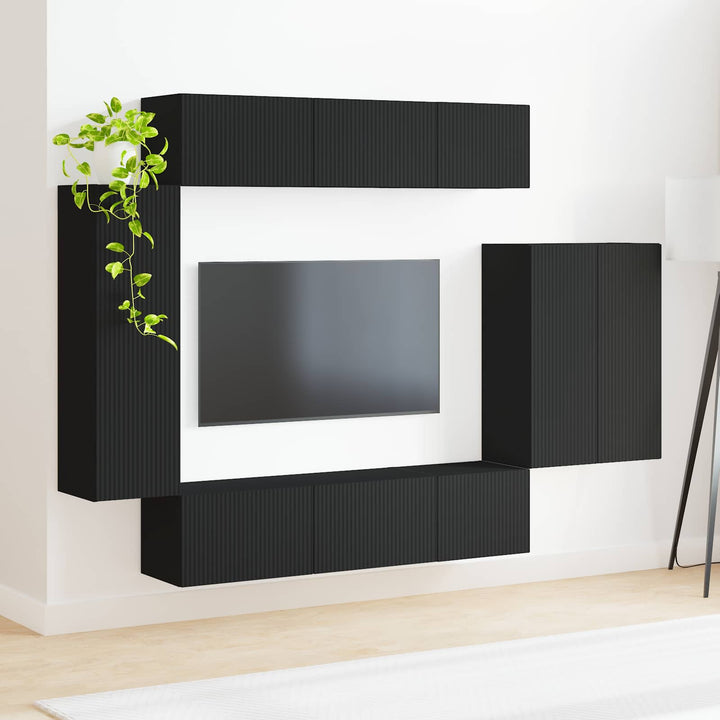 Tv Väggskåp Set 6 St