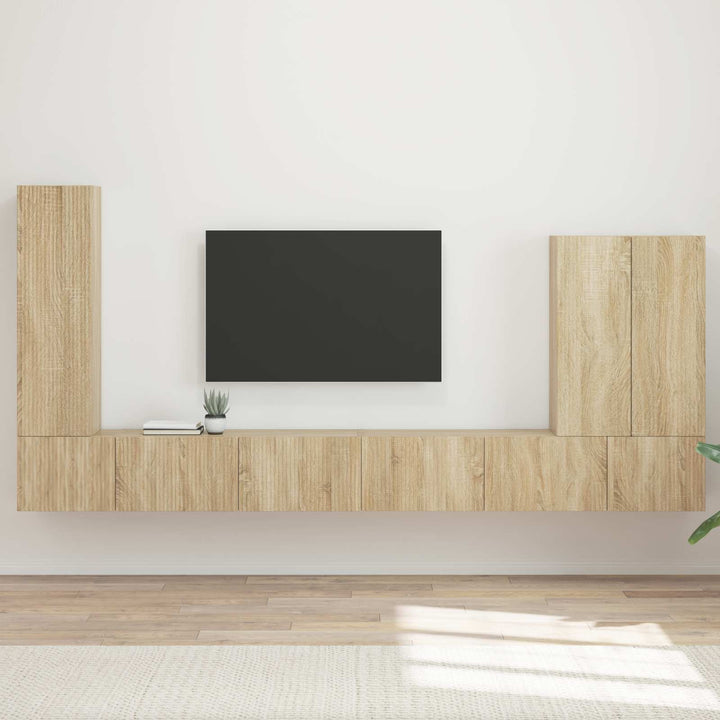 Tv Väggskåp Set 6 St