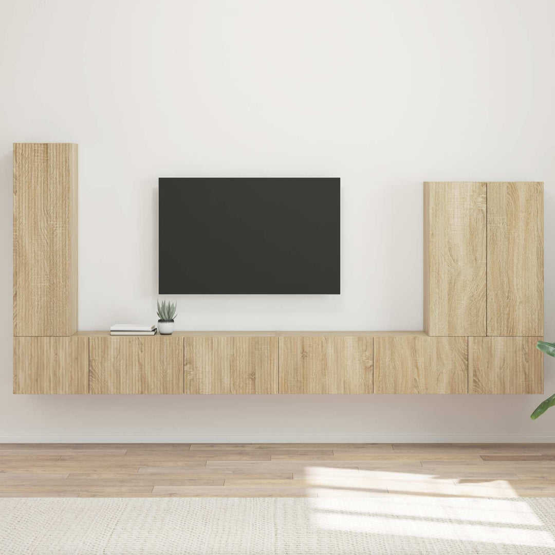 Tv Väggskåp Set 6 St