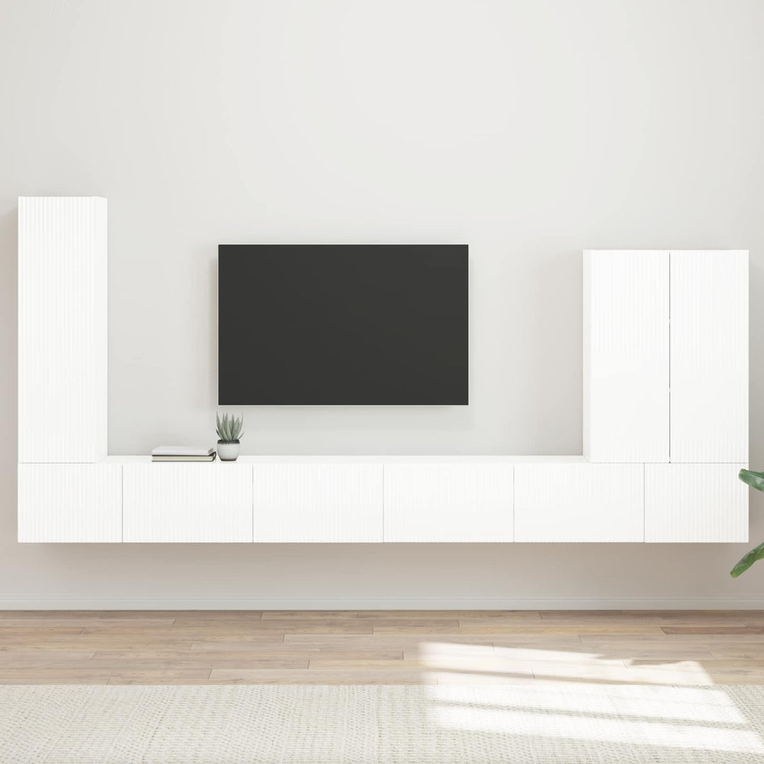 Tv Väggskåp Set 6 St