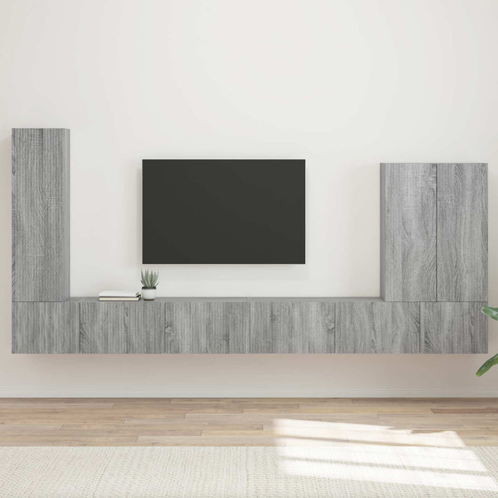 Tv Väggskåp Set 6 St