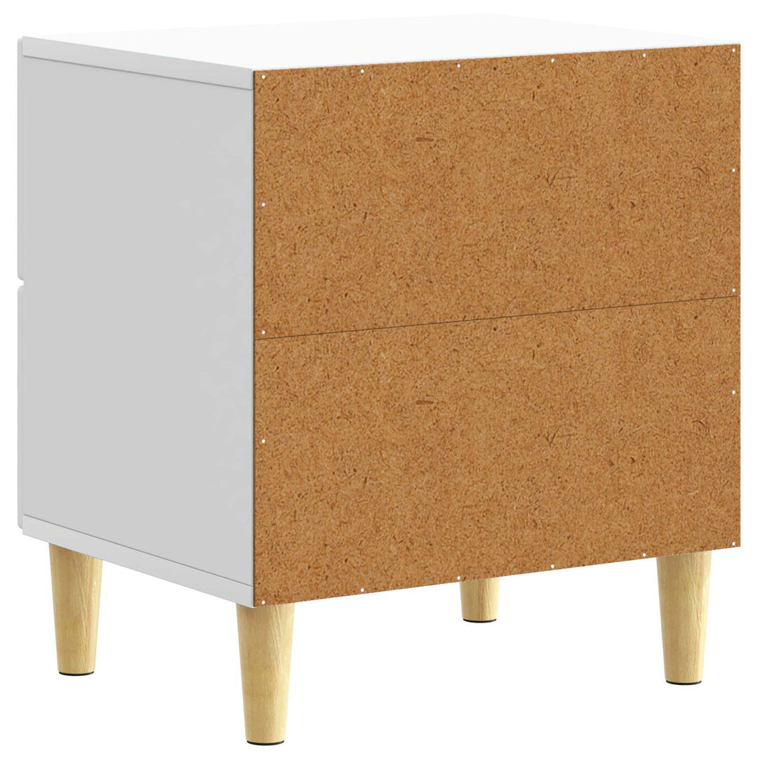 Sängbord Vit 43 X 34,5 X 48 Cm Konstruerat Trä
