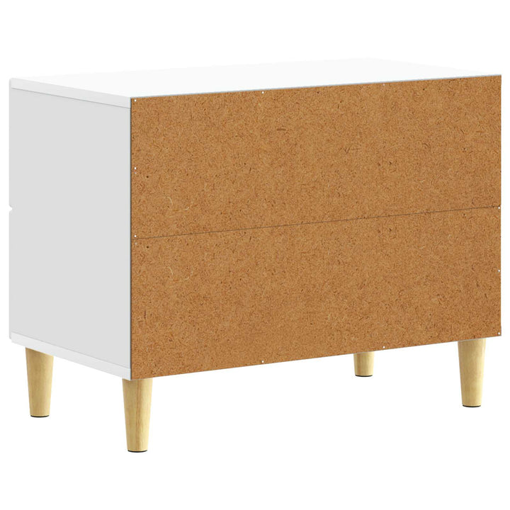 Sängbord Vit 62 X 34,5 X 48 Cm Konstruerat Trä