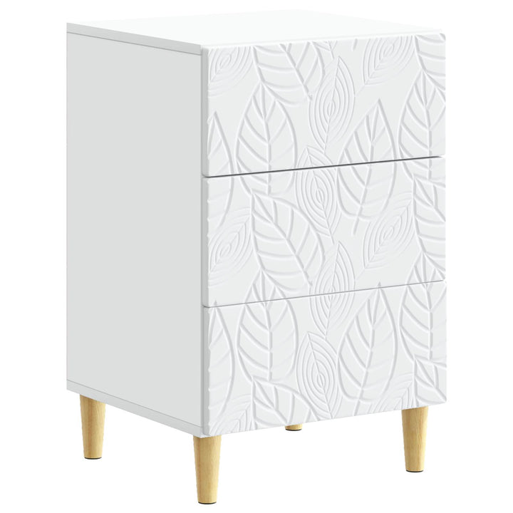 Sängbord Vit 43 X 39,5 X 66,5 Cm Konstruerat Trä