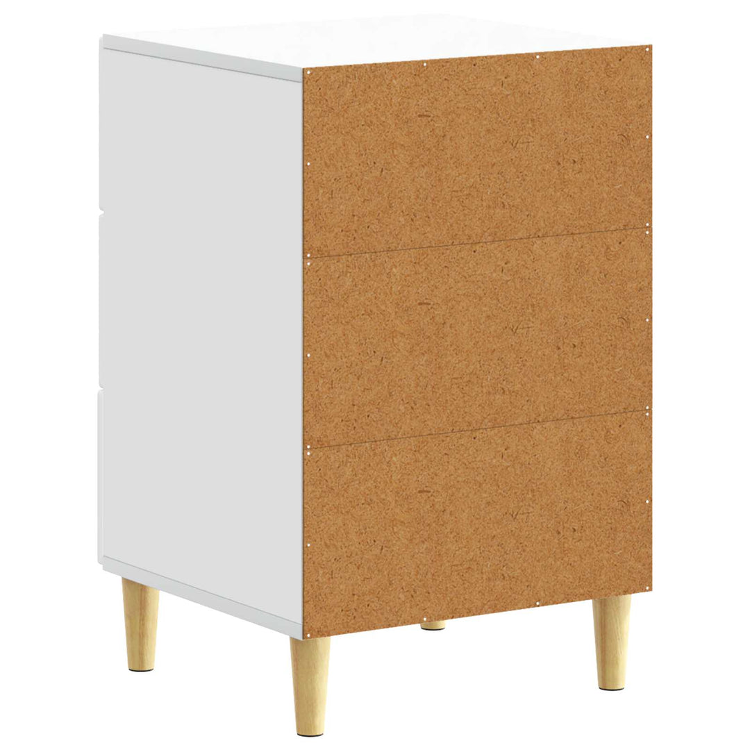 Sängbord Vit 43 X 39,5 X 66,5 Cm Konstruerat Trä