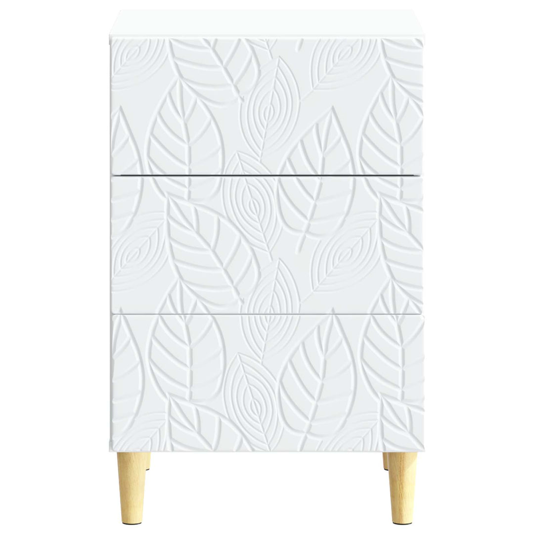 Sängbord Vit 43 X 39,5 X 66,5 Cm Konstruerat Trä