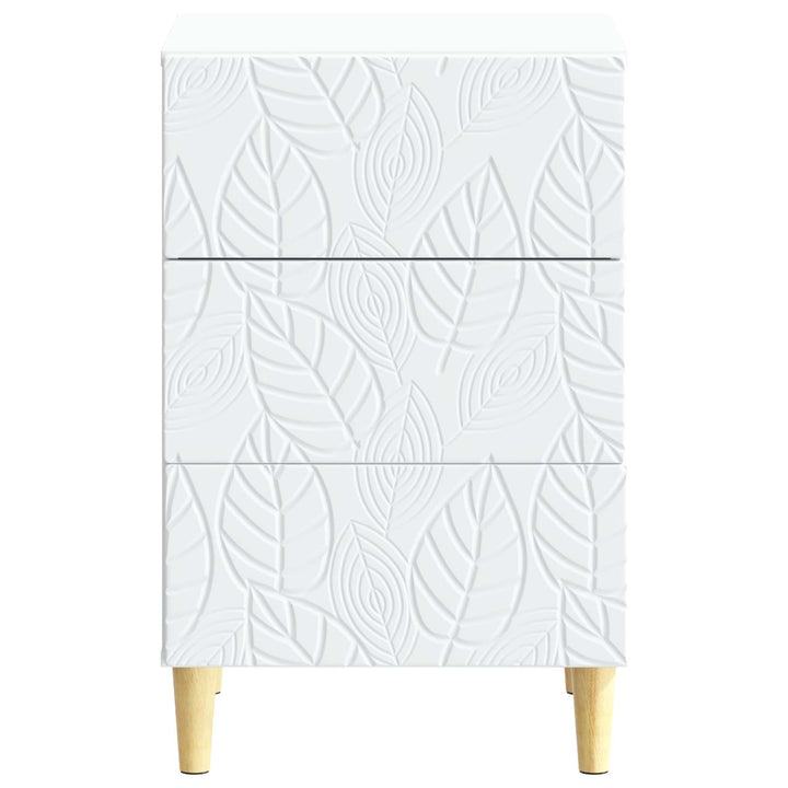 Sängbord Vit 43 X 39,5 X 66,5 Cm Konstruerat Trä