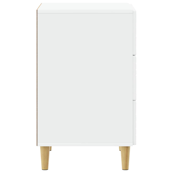 Sängbord Vit 43 X 39,5 X 66,5 Cm Konstruerat Trä