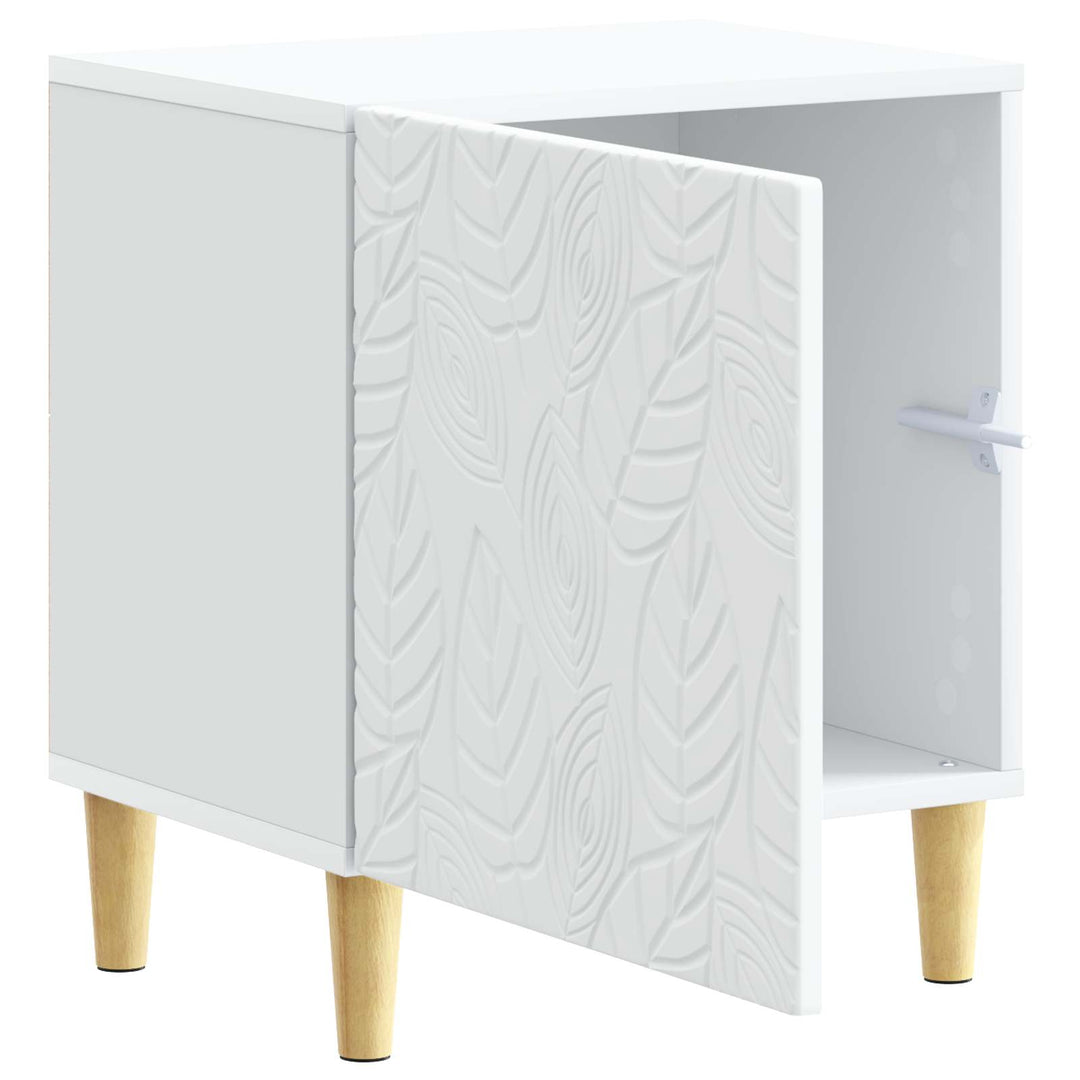 Sängbord Vit 43 X 34,5 X 50 Cm Konstruerat Trä