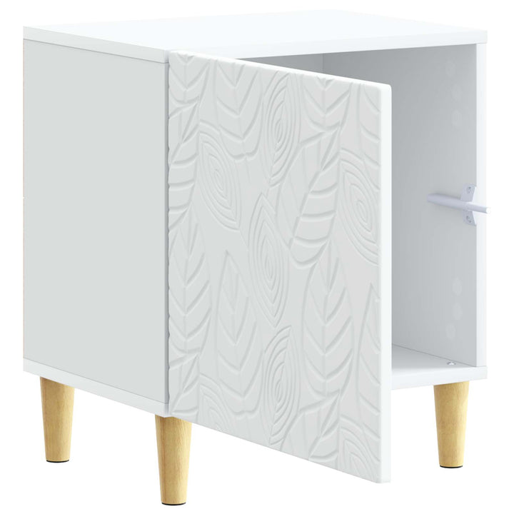 Sängbord Vit 43 X 34,5 X 50 Cm Konstruerat Trä