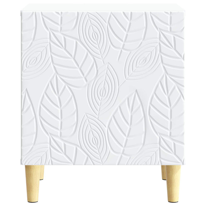 Sängbord Vit 43 X 34,5 X 50 Cm Konstruerat Trä