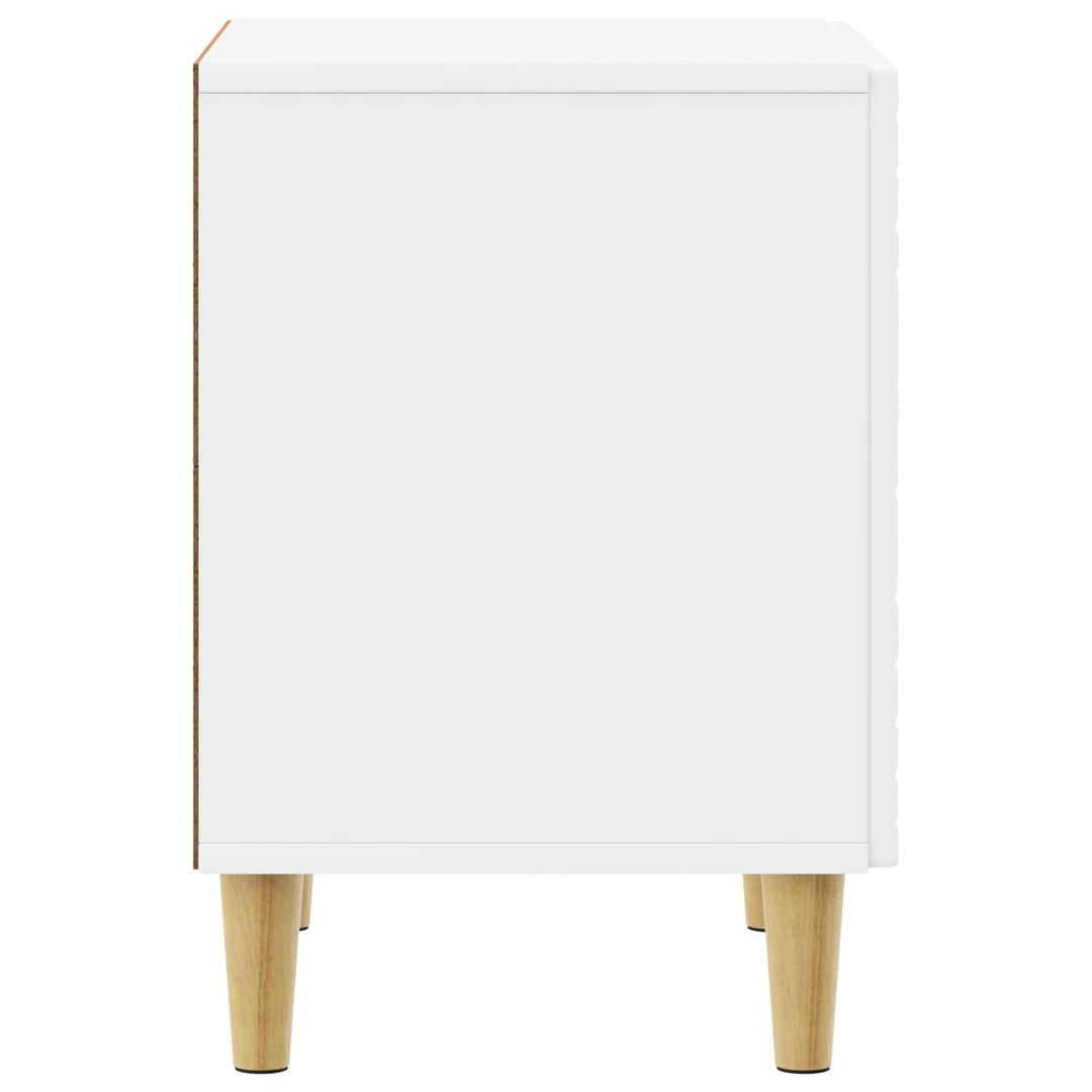Sängbord Vit 43 X 34,5 X 50 Cm Konstruerat Trä