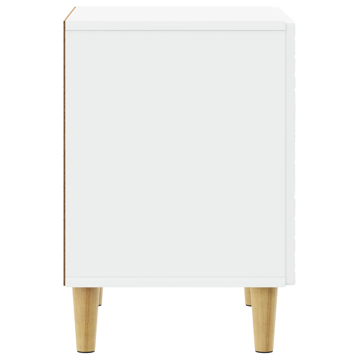 Sängbord Vit 43 X 34,5 X 50 Cm Konstruerat Trä