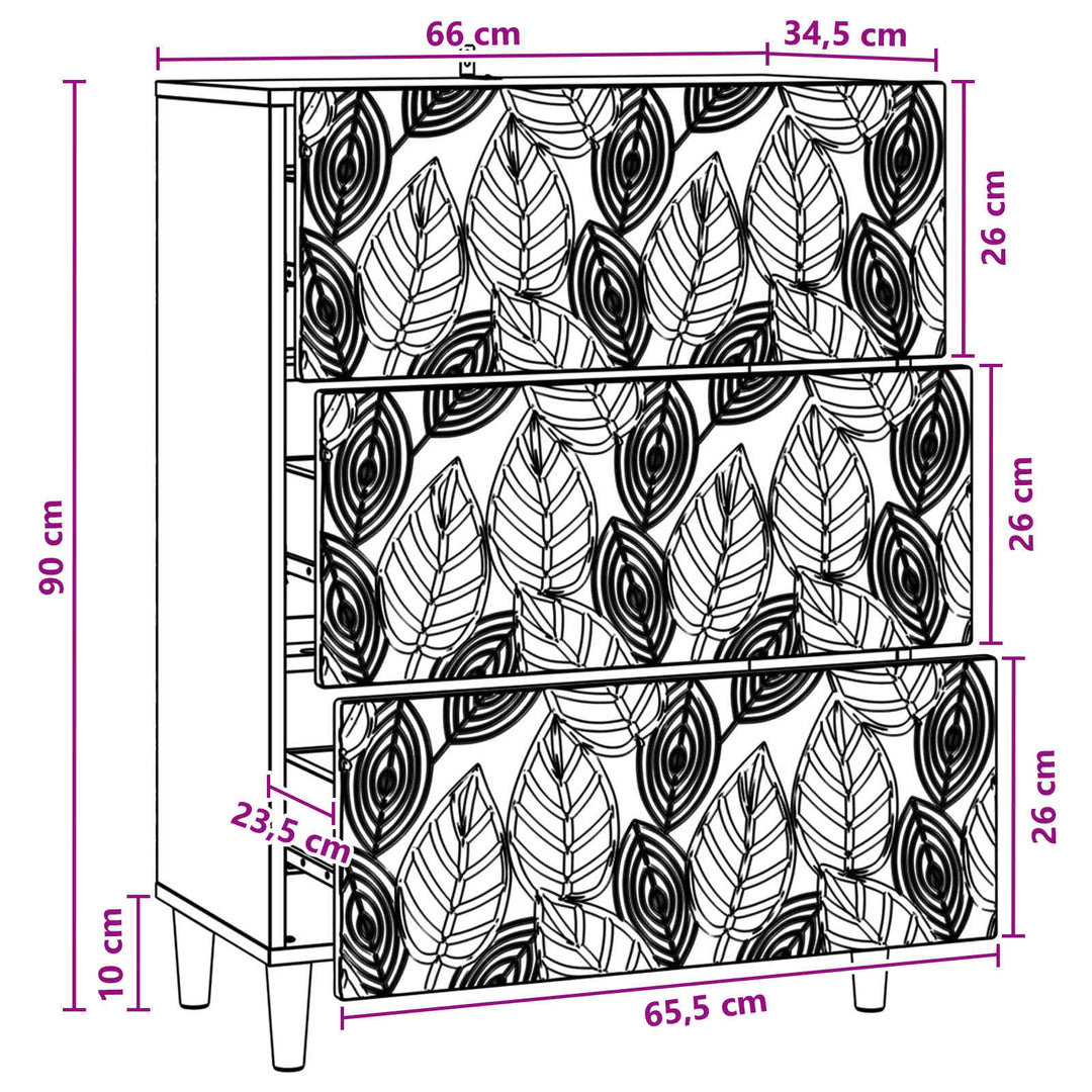 Lådans Skåp Vit 66 X 34,5 X 90 Cm Konstruerat Trä