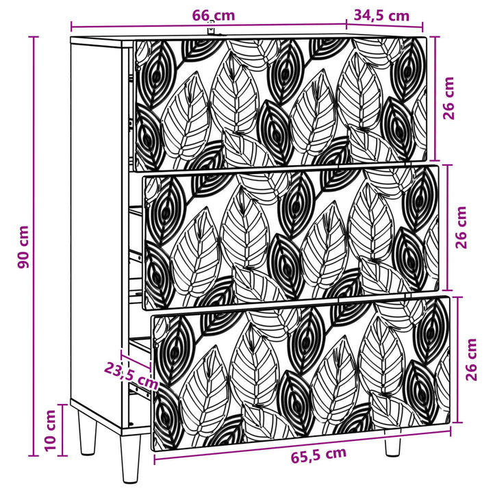 Lådans Skåp Vit 66 X 34,5 X 90 Cm Konstruerat Trä