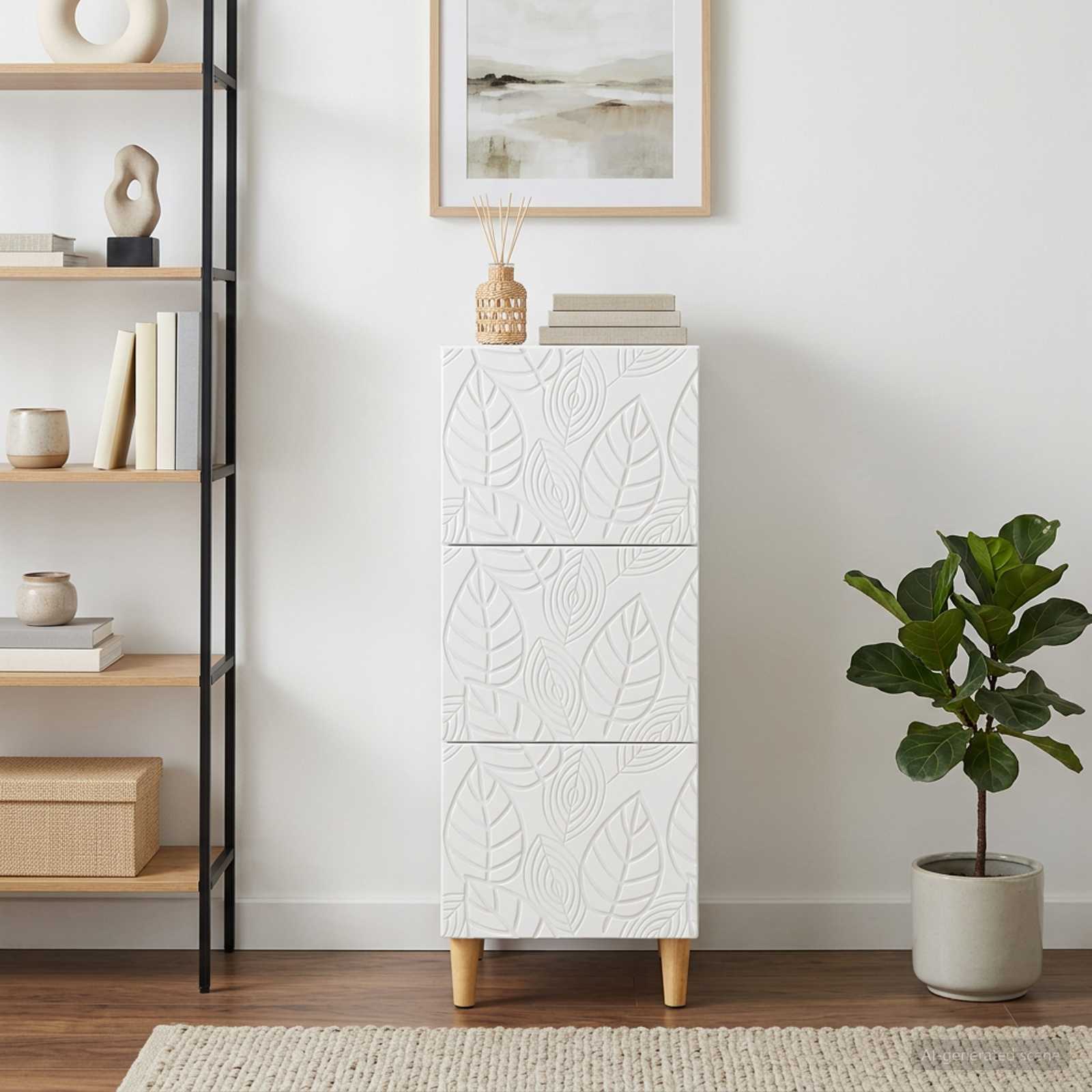 Lådans Skåp Vit 33 X 34,5 X 90 Cm Konstruerat Trä