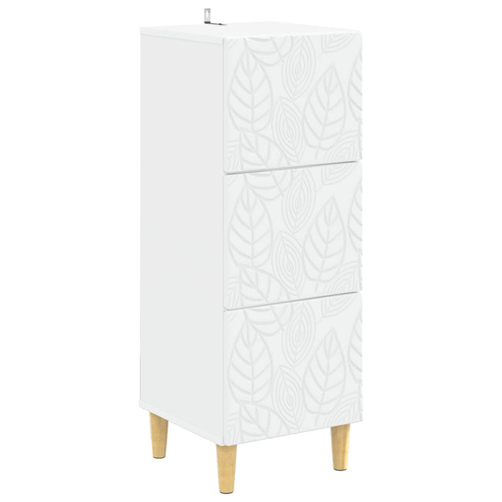 Lådans Skåp Vit 33 X 34,5 X 90 Cm Konstruerat Trä