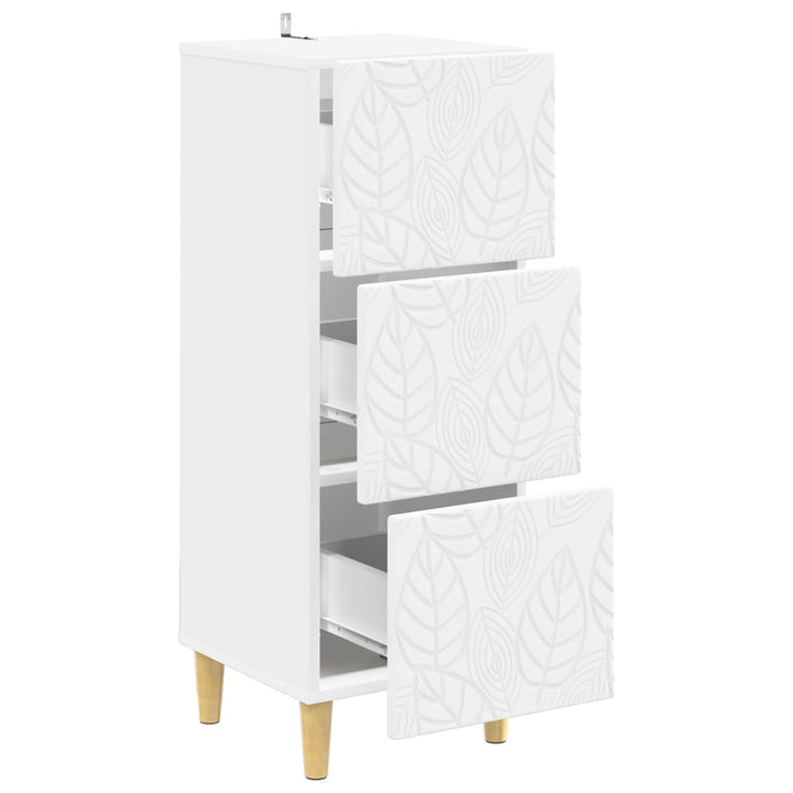 Lådans Skåp Vit 33 X 34,5 X 90 Cm Konstruerat Trä