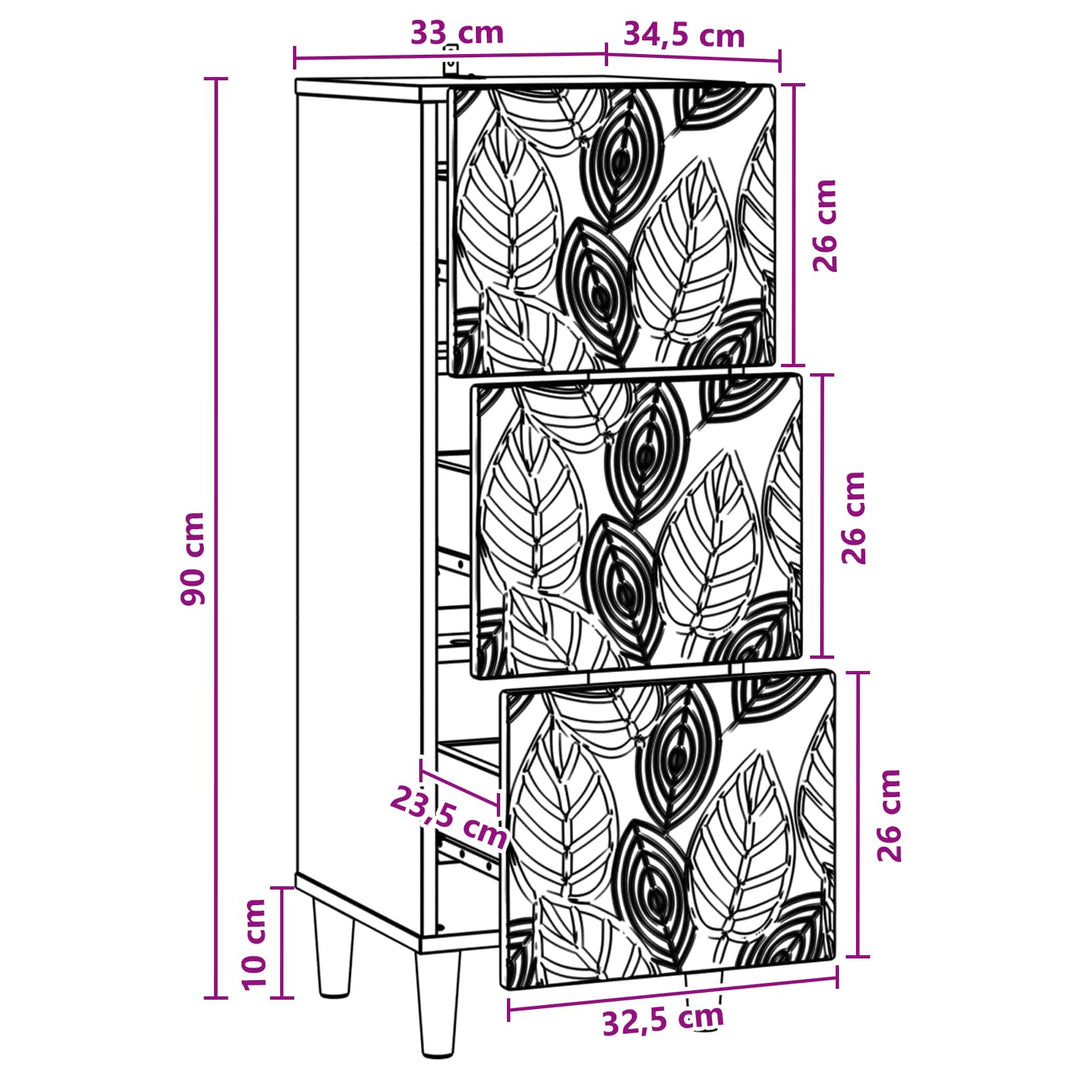 Lådans Skåp Vit 33 X 34,5 X 90 Cm Konstruerat Trä