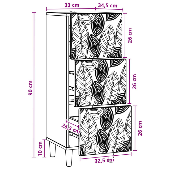 Lådans Skåp Vit 33 X 34,5 X 90 Cm Konstruerat Trä