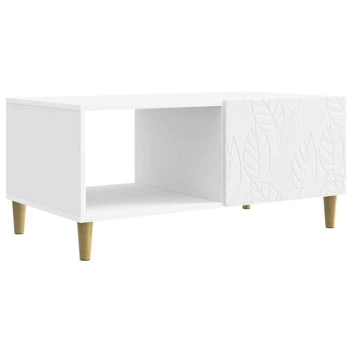 Kaffeebord Vit 90 X 50 X 40 Cm Konstruerat Trä