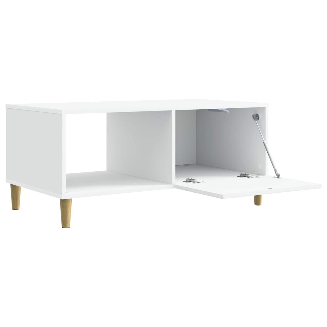 Kaffeebord Vit 90 X 50 X 40 Cm Konstruerat Trä
