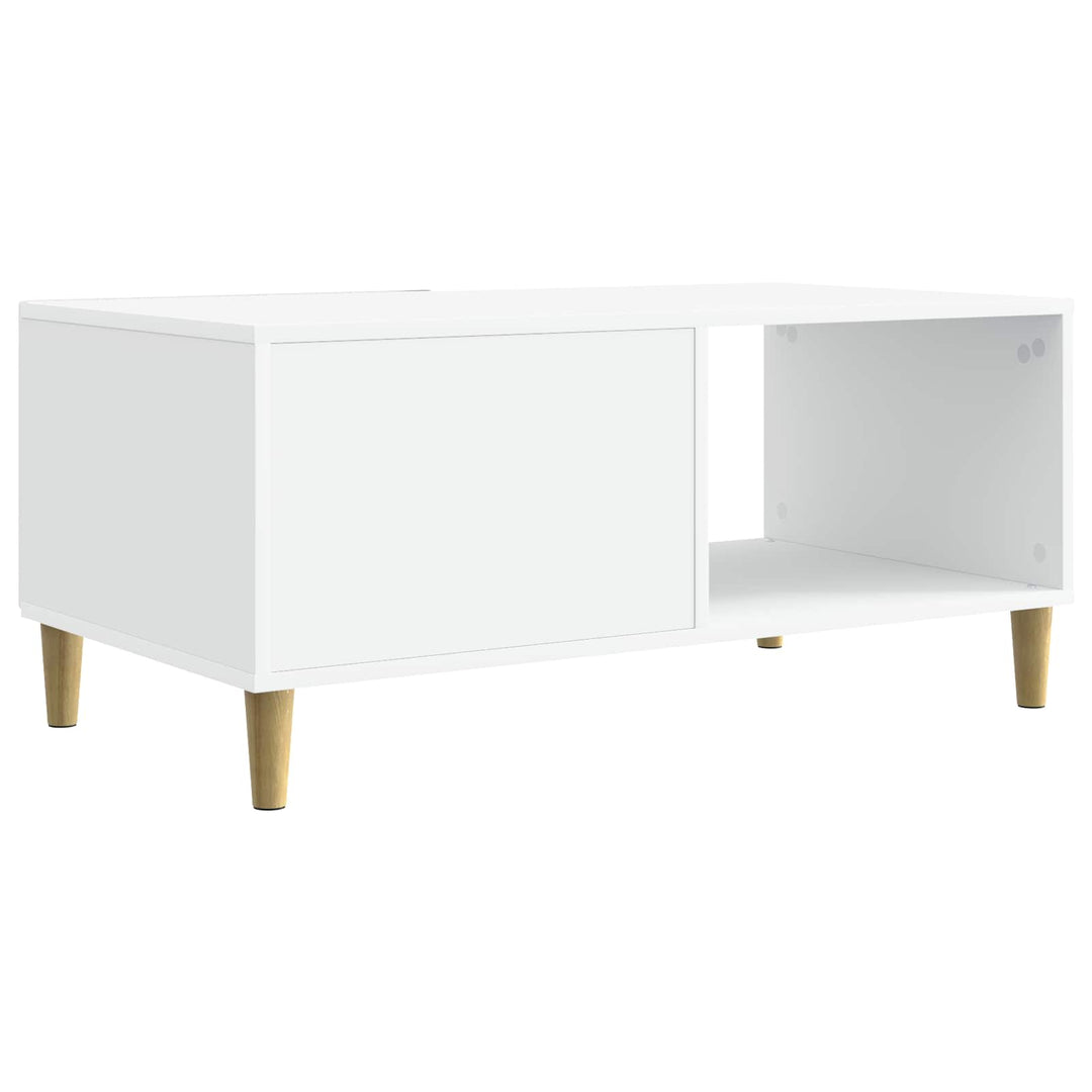 Kaffeebord Vit 90 X 50 X 40 Cm Konstruerat Trä