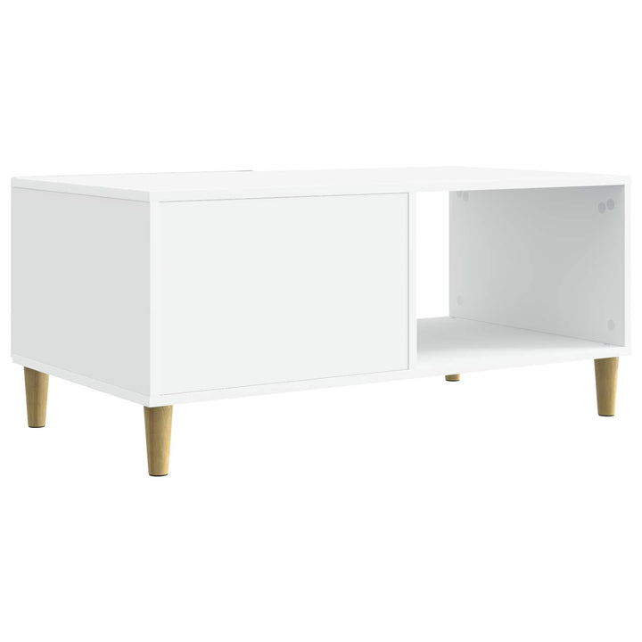 Kaffeebord Vit 90 X 50 X 40 Cm Konstruerat Trä