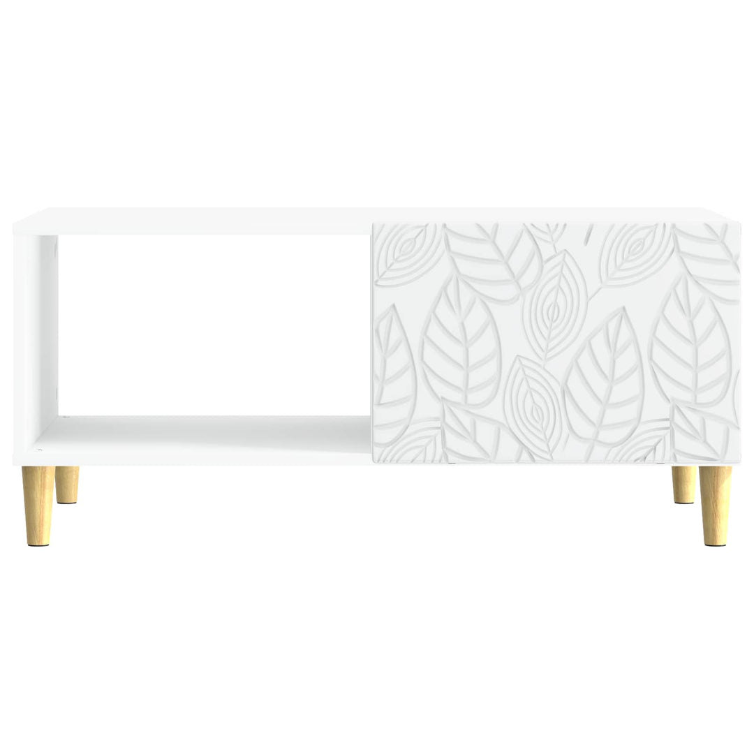 Kaffeebord Vit 90 X 50 X 40 Cm Konstruerat Trä