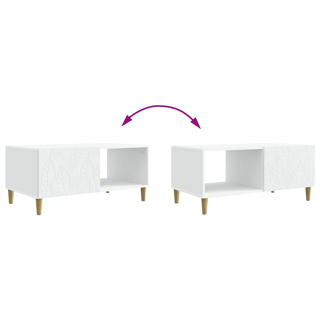 Kaffeebord Vit 90 X 50 X 40 Cm Konstruerat Trä