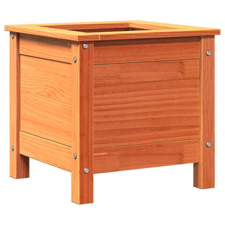 Trädgårdsplanterare Vaxbrun 40 X 40 X 39 Cm Massiv Furu