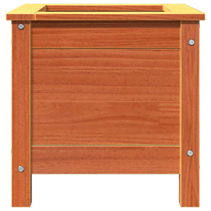Trädgårdsplanterare Vaxbrun 40 X 40 X 39 Cm Massiv Furu