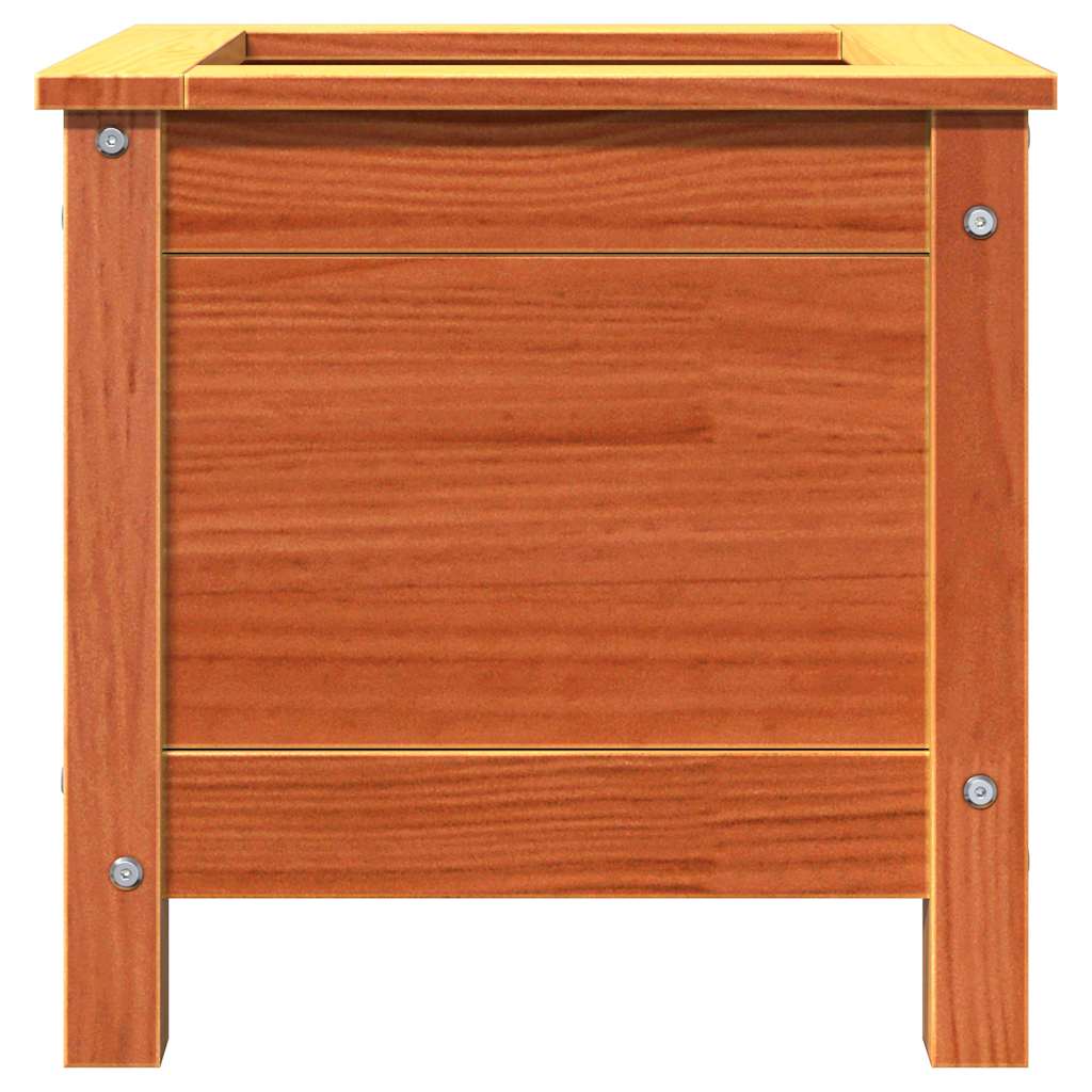 Trädgårdsplanterare Vaxbrun 40 X 40 X 39 Cm Massiv Furu
