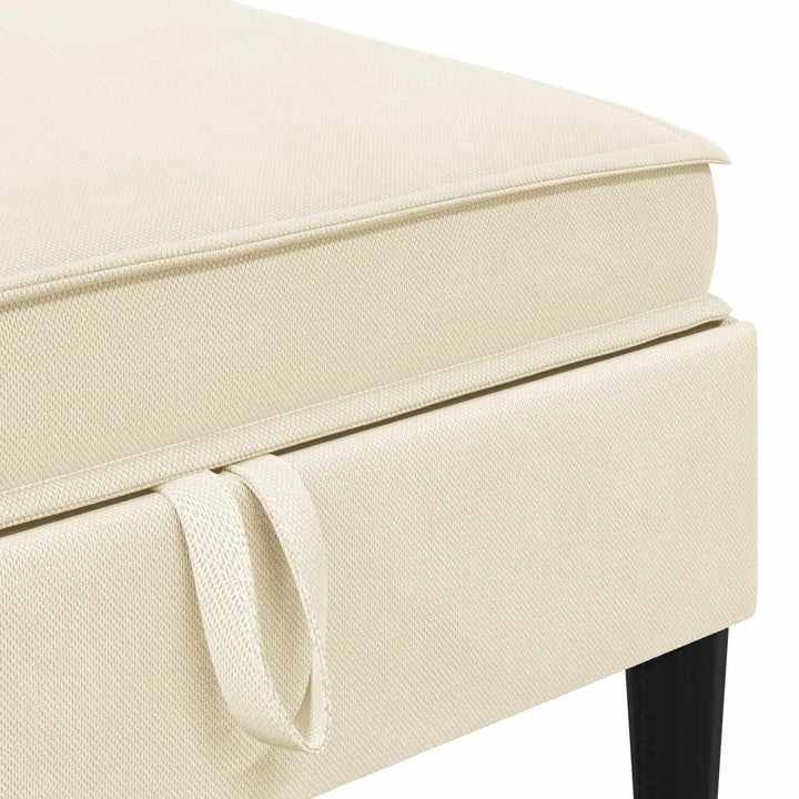 Möbelset För Vardagsrummet 5 Pcs Gräddvit Tyg