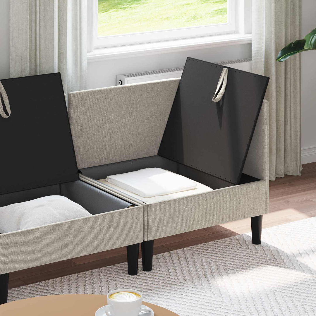 Möbelset För Vardagsrummet 3 Pcs Havre Tyg