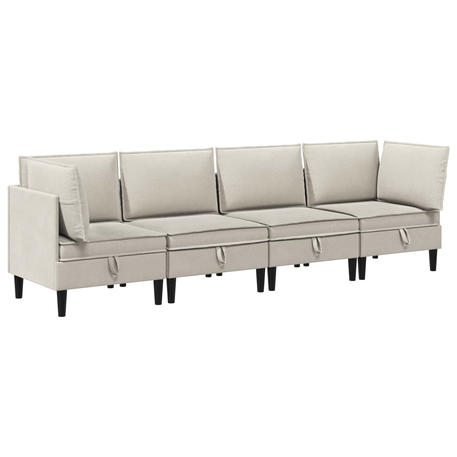 Möbelset För Vardagsrummet 4 Pcs Havre Tyg