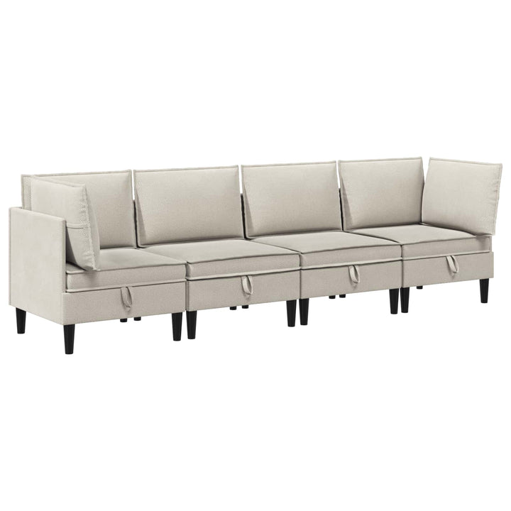 Möbelset För Vardagsrummet 4 Pcs Havre Tyg