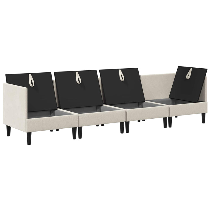 Möbelset För Vardagsrummet 4 Pcs Havre Tyg