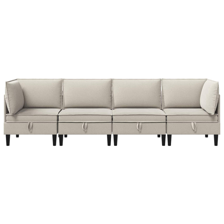 Möbelset För Vardagsrummet 4 Pcs Havre Tyg