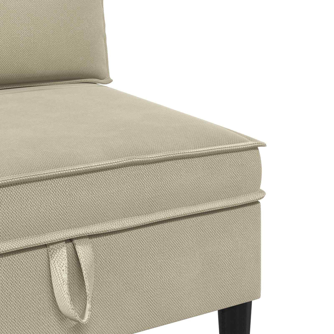 Möbelset För Vardagsrummet 4 Pcs Sand Tyg