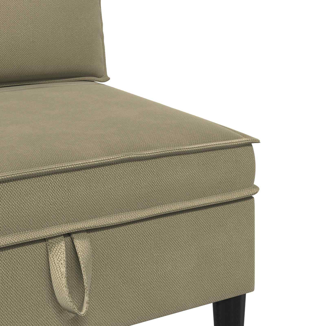 Möbelset För Vardagsrummet 3 Pcs Kaki Tyg